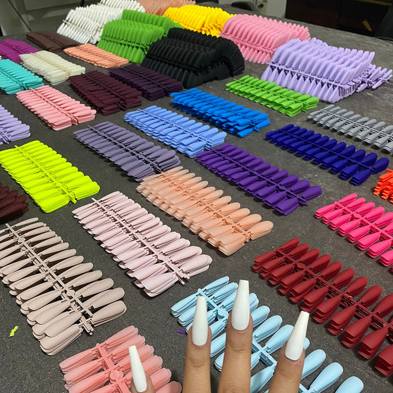 Unhas Postiças 24pcs Coloridas