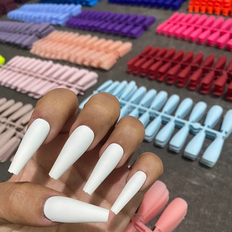 Unhas Postiças 24pcs Coloridas