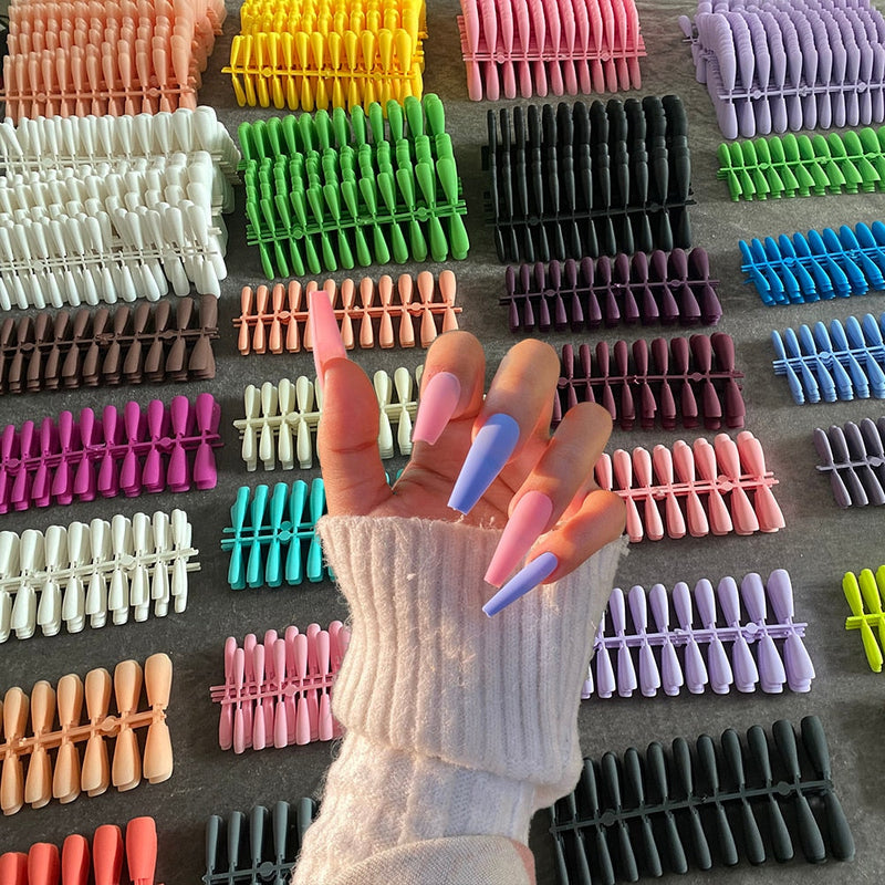 Unhas Postiças 24pcs Coloridas