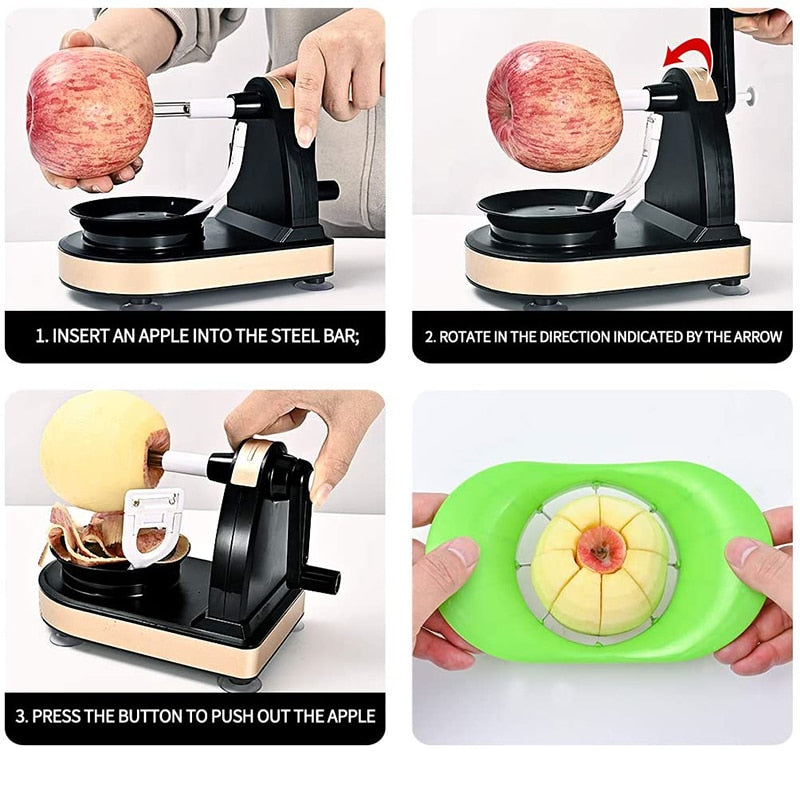 Descascador de frutas rotativo multifuncional