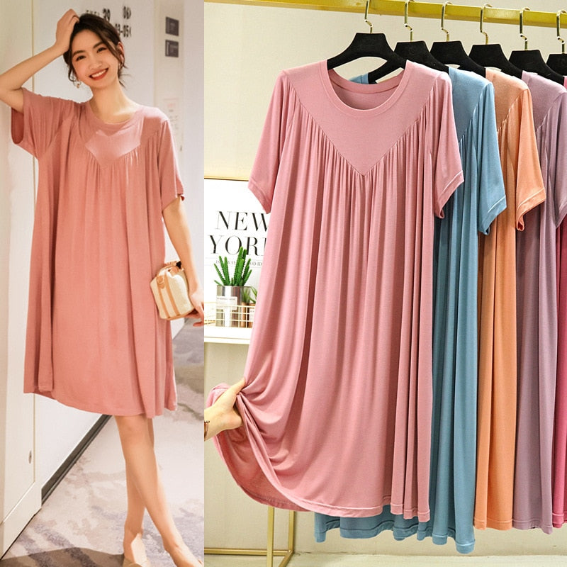 PAGUE 1 LEVE 2 | Vestido Estilo Camisola em Modal | Alta Qualidade