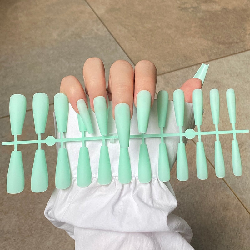 Unhas Postiças 24pcs Coloridas