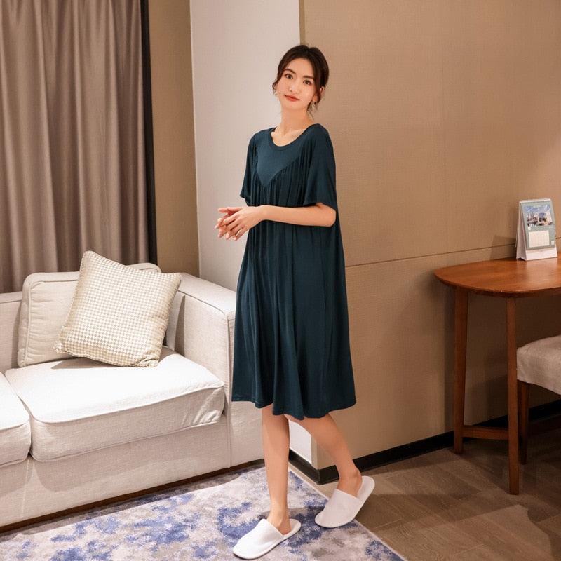 PAGUE 1 LEVE 2 | Vestido Estilo Camisola em Modal | Alta Qualidade