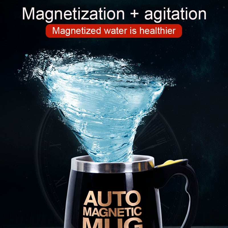 Caneca Magnética Térmica mixer com tampa recarregável USB