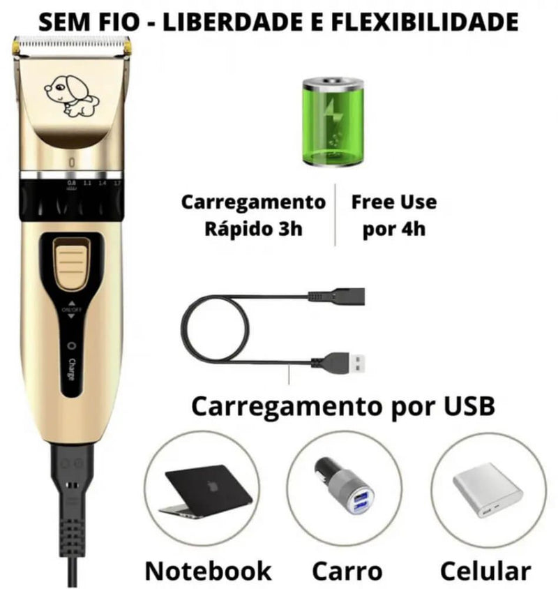 PROMOÇÃO - Máquina de Tosar Pet - Bivolt